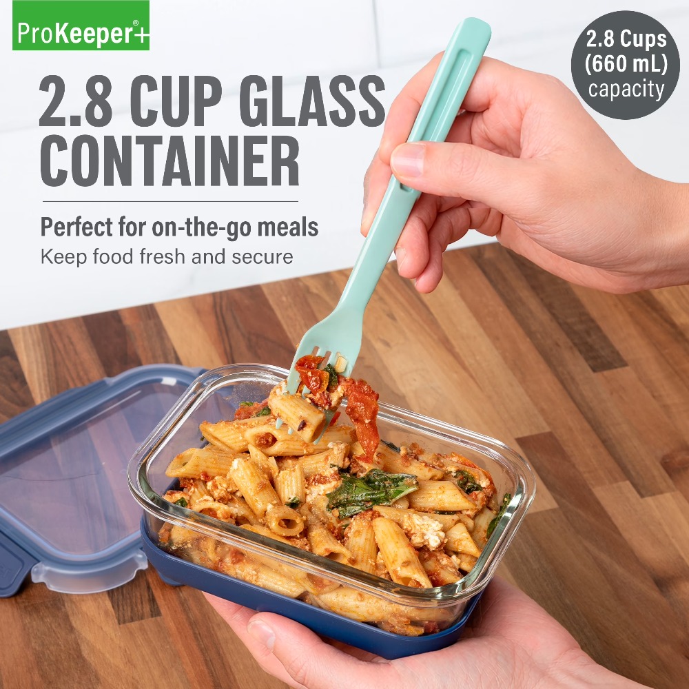 Meal Prep Lunch - Recipiente de Vidro para Armazenamento de
