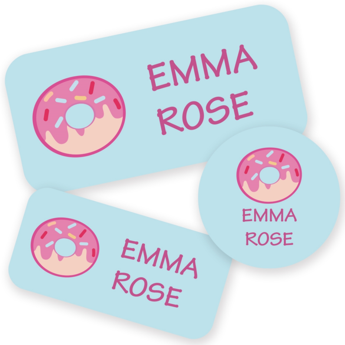 Meal Prep Lunch - Adesivos com nome personalizado, 2 folhas,