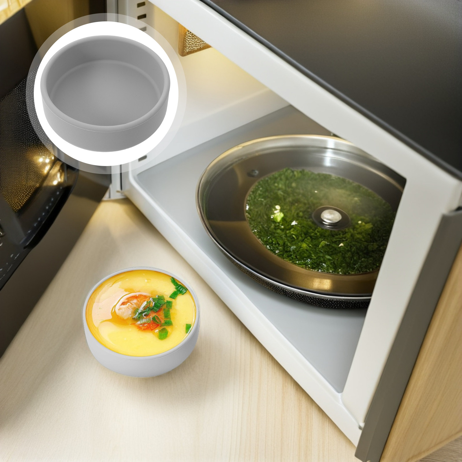 Meal Prep Healthy Breakfast - Conjunto de 3 Moldes de Silicone