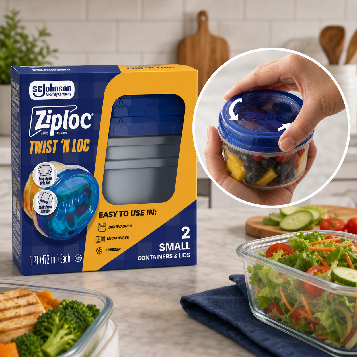 Meal Prep Lunch - Recipientes de Armazenamento de Alimentos com