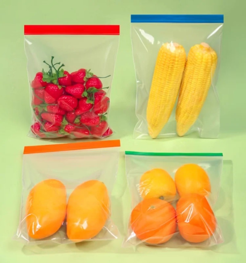 Meal Prep For A Day - Sacos de Armazenamento Transparentes Coloridos de