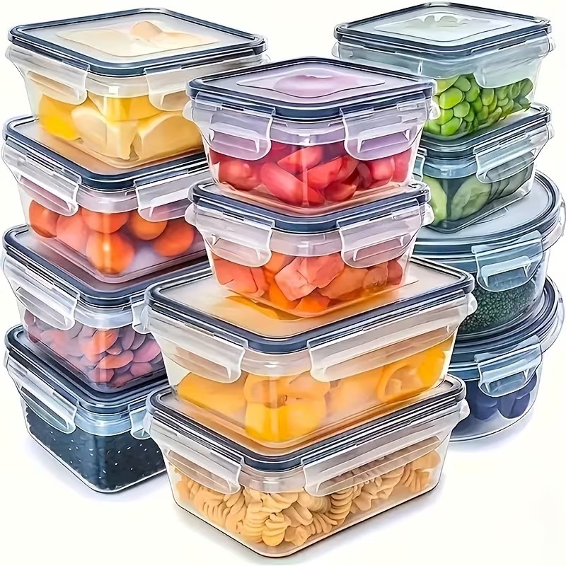 Meal Prep Box - Conjunto de 4 Recipientes Transparentes para