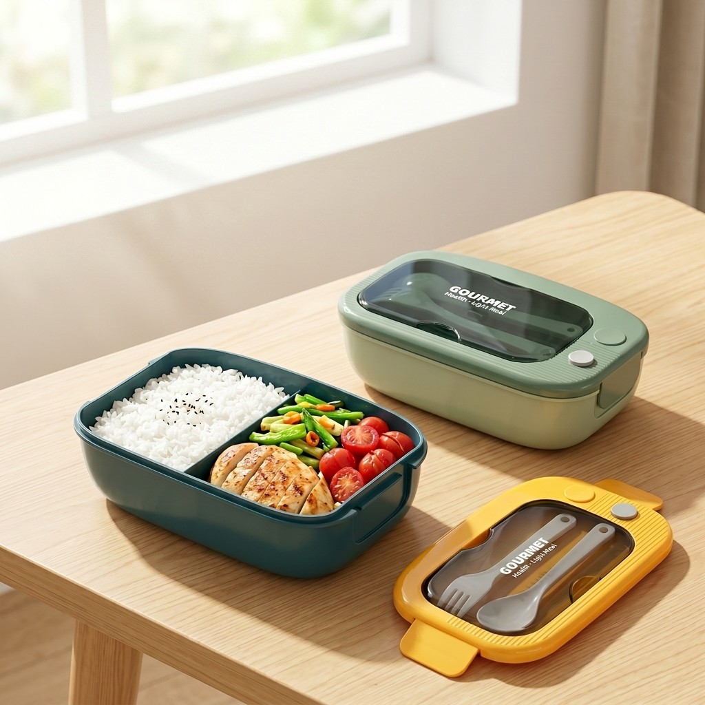 Meal Prep Lunch - Marmita Plástica para Micro-ondas com 2