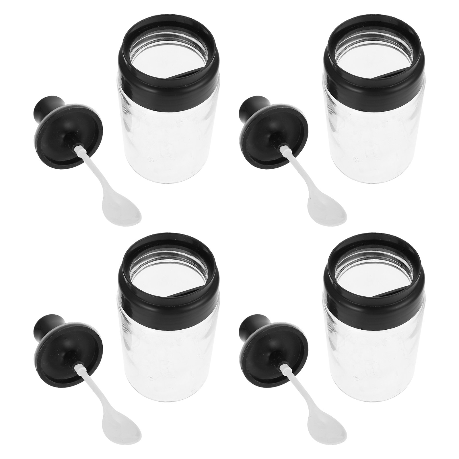 Meal Prep Glass Containers With Lids - Conjunto de 4 Potes de Vidro