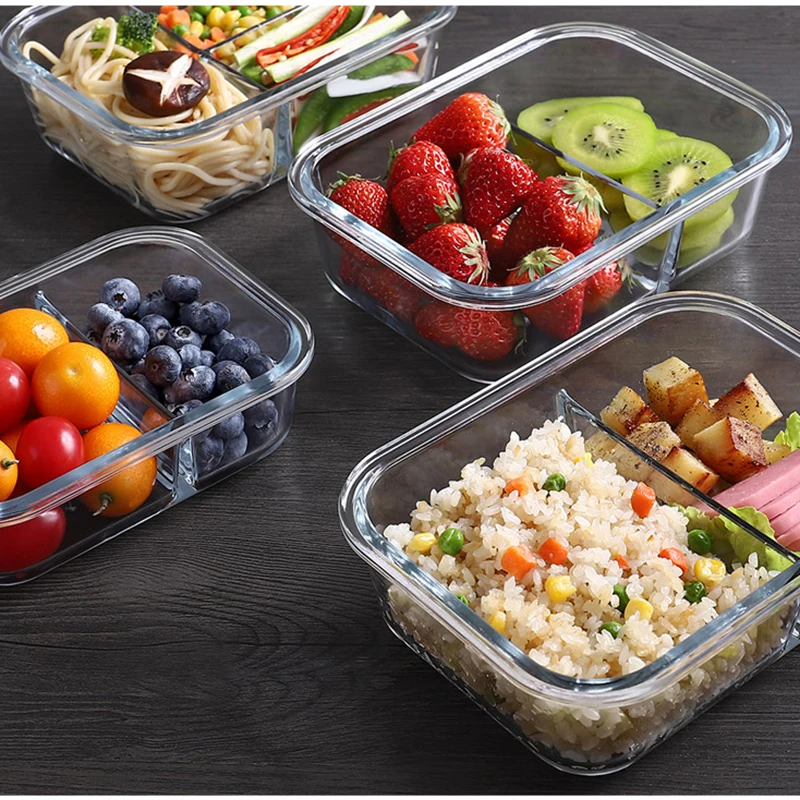 Lancheira de vidro selada, cai - Meal Prep Glass Containers With Lids avaliação e preço