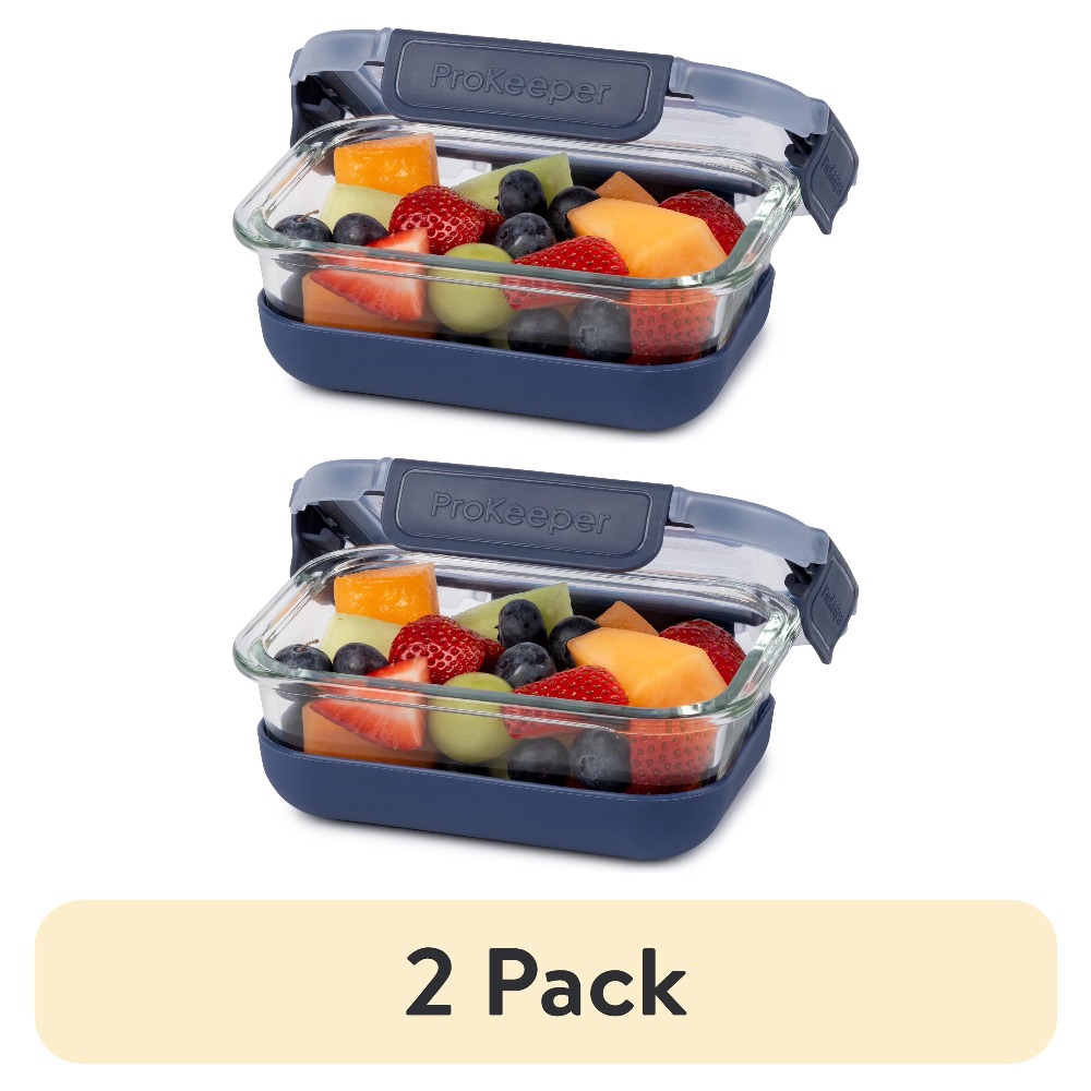 Conjunto de 2 Recipientes de V - Meal Prep Glass Containers With Lids avaliação e preço