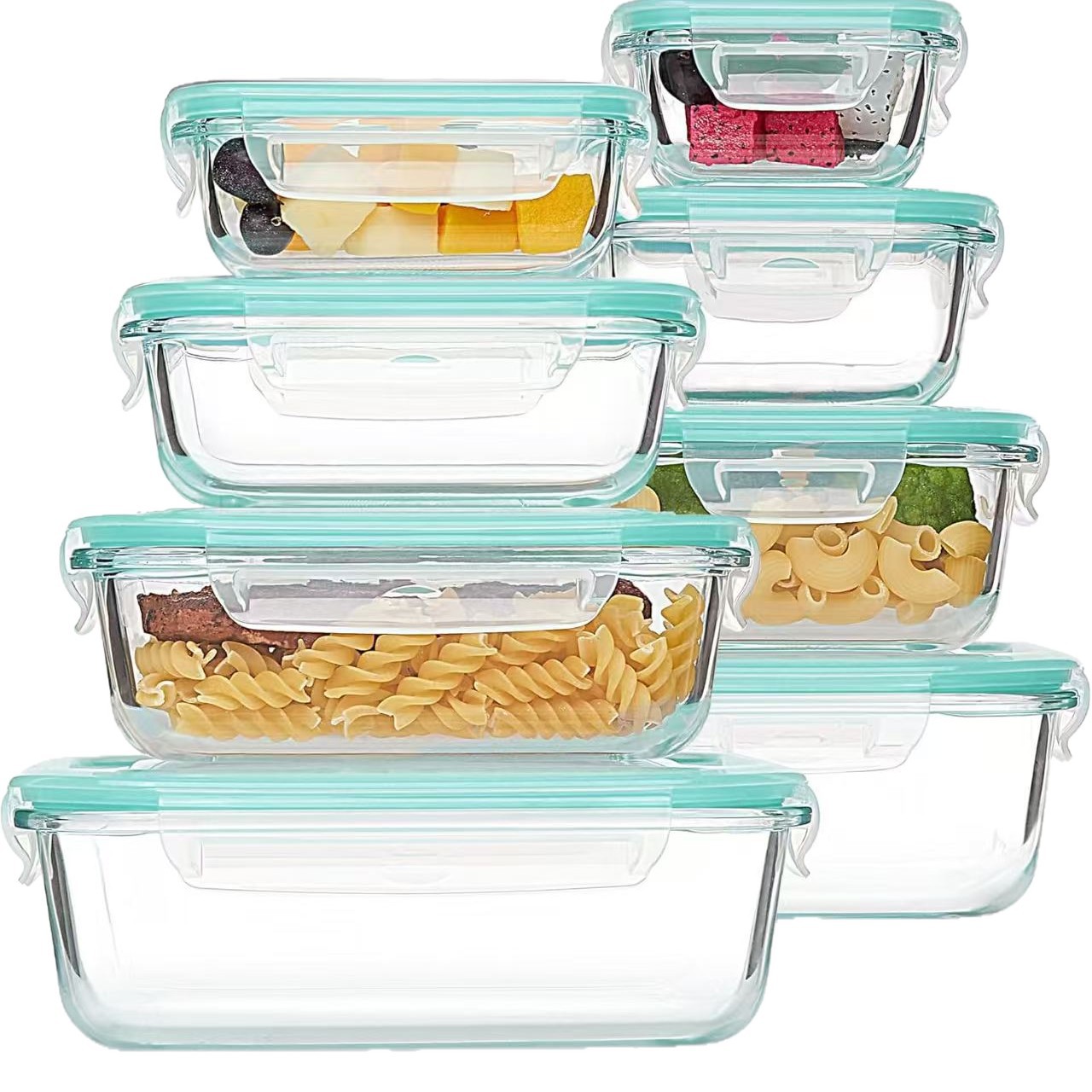 Conjunto de 8 Peças de Vidro p - Meal Prep Glass Containers With Lids avaliação e preço