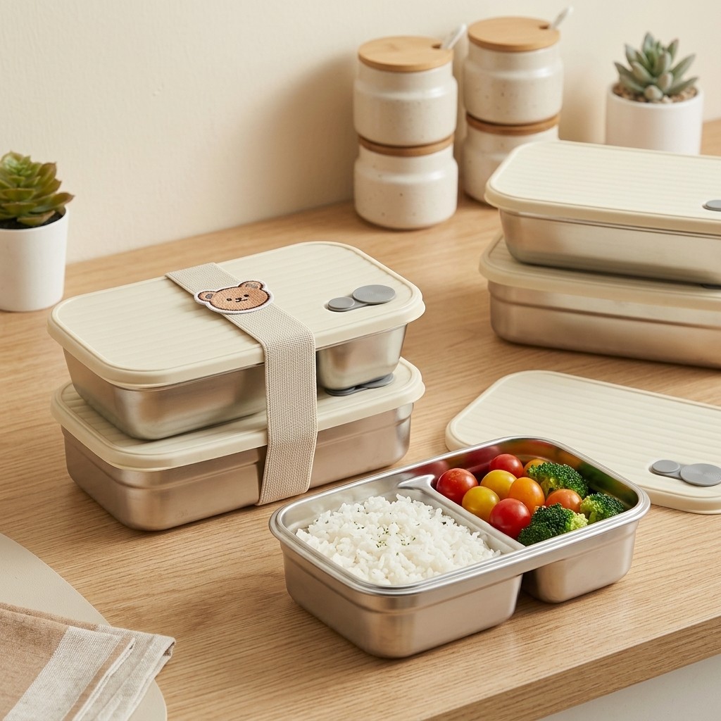 Caixa Bento de Aço Inoxidável, - Meal Prep Lunch avaliação e preço