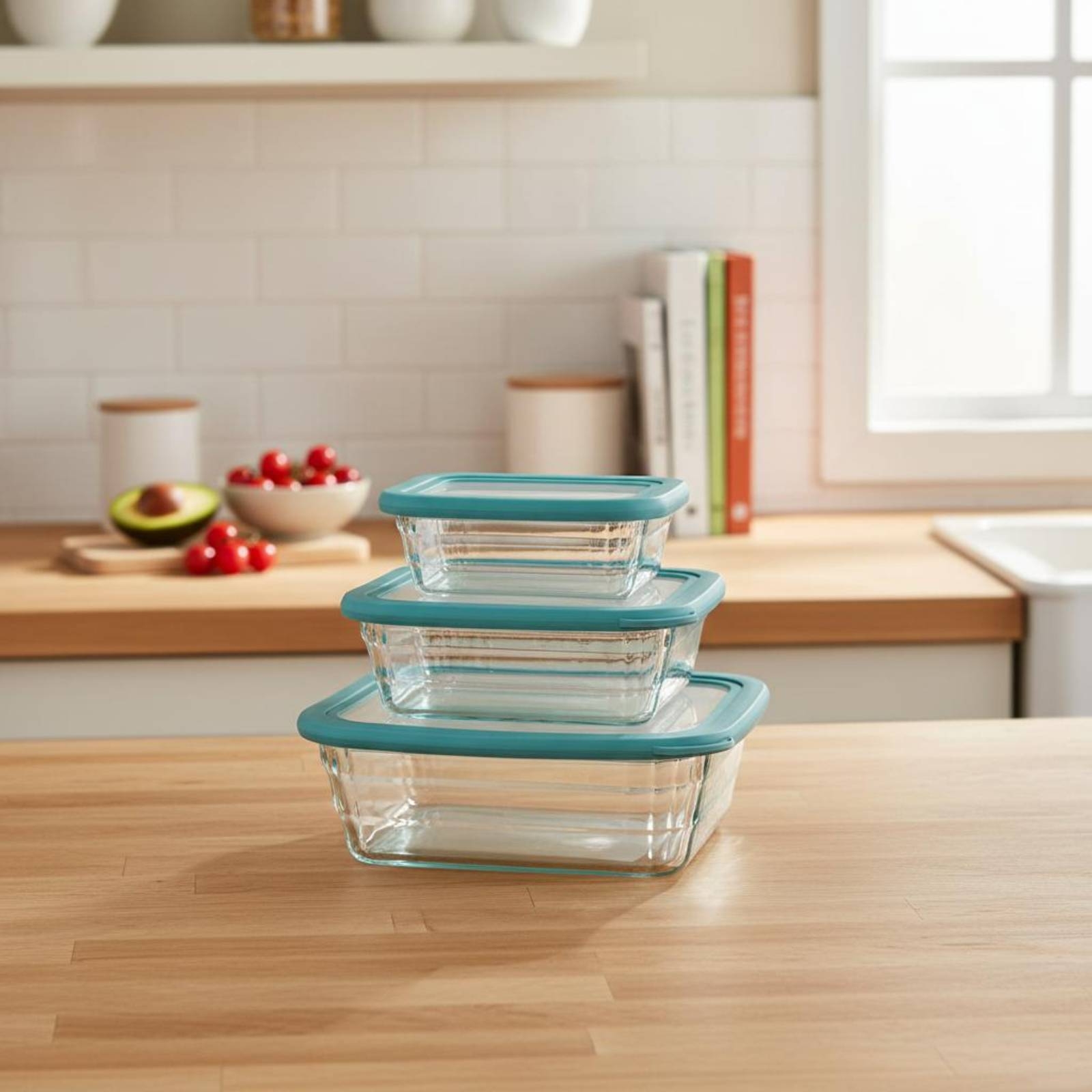 Conjunto de 3 Peças de Recipie - Meal Prep Glass Containers With Lids avaliação e preço