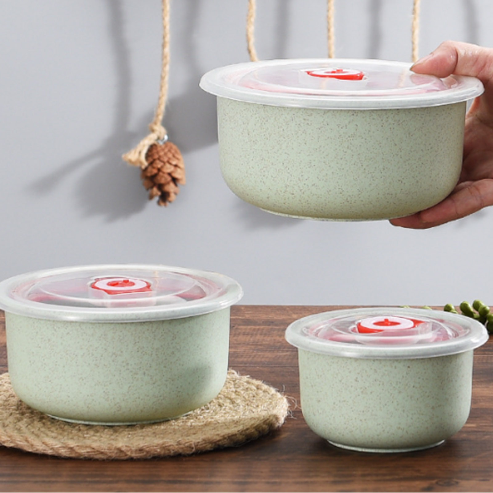 3 pçs recipientes de armazenam - Meal Preparation avaliação e preço