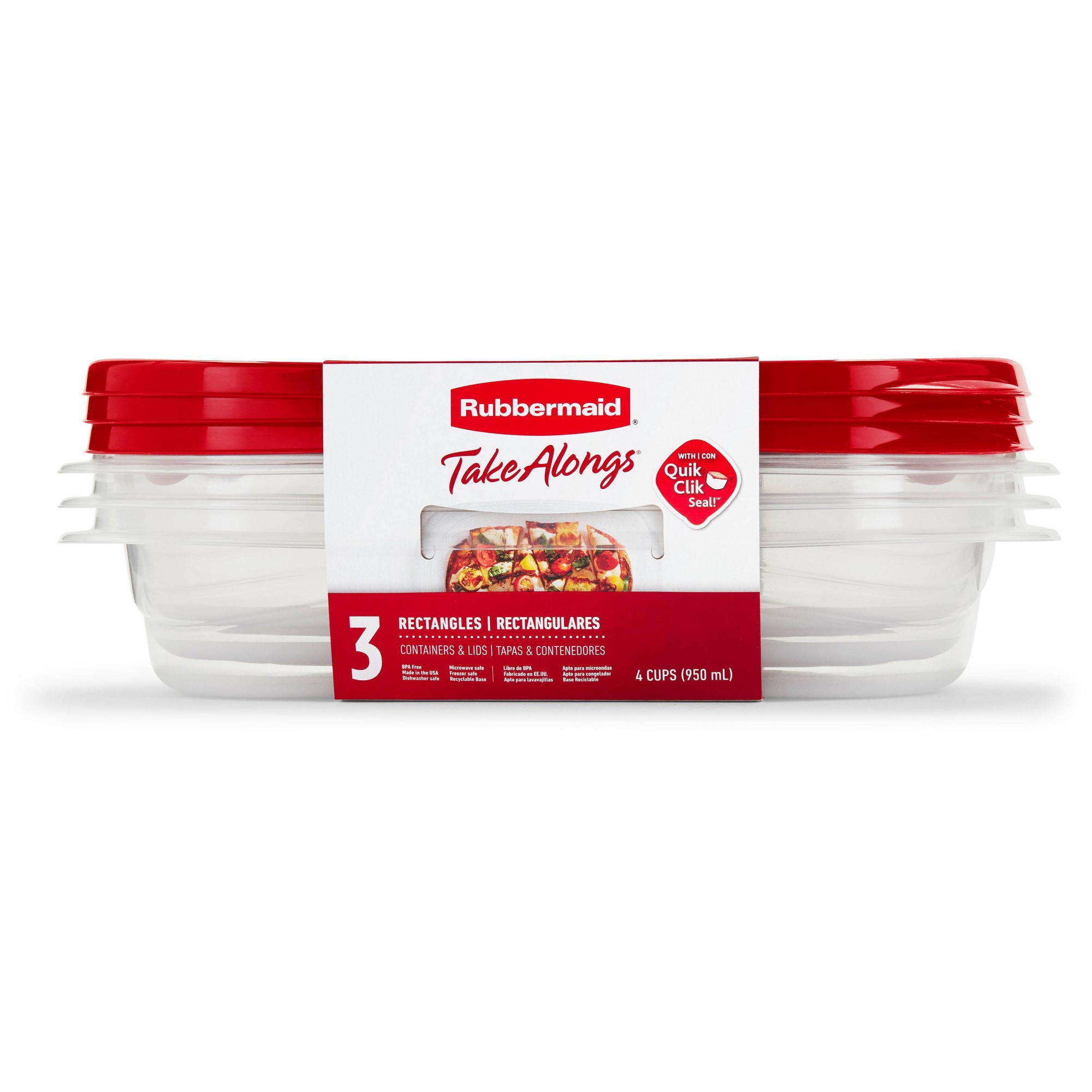 Conjunto de 3 Recipientes Reta - Meal Prep Lunch avaliação e preço