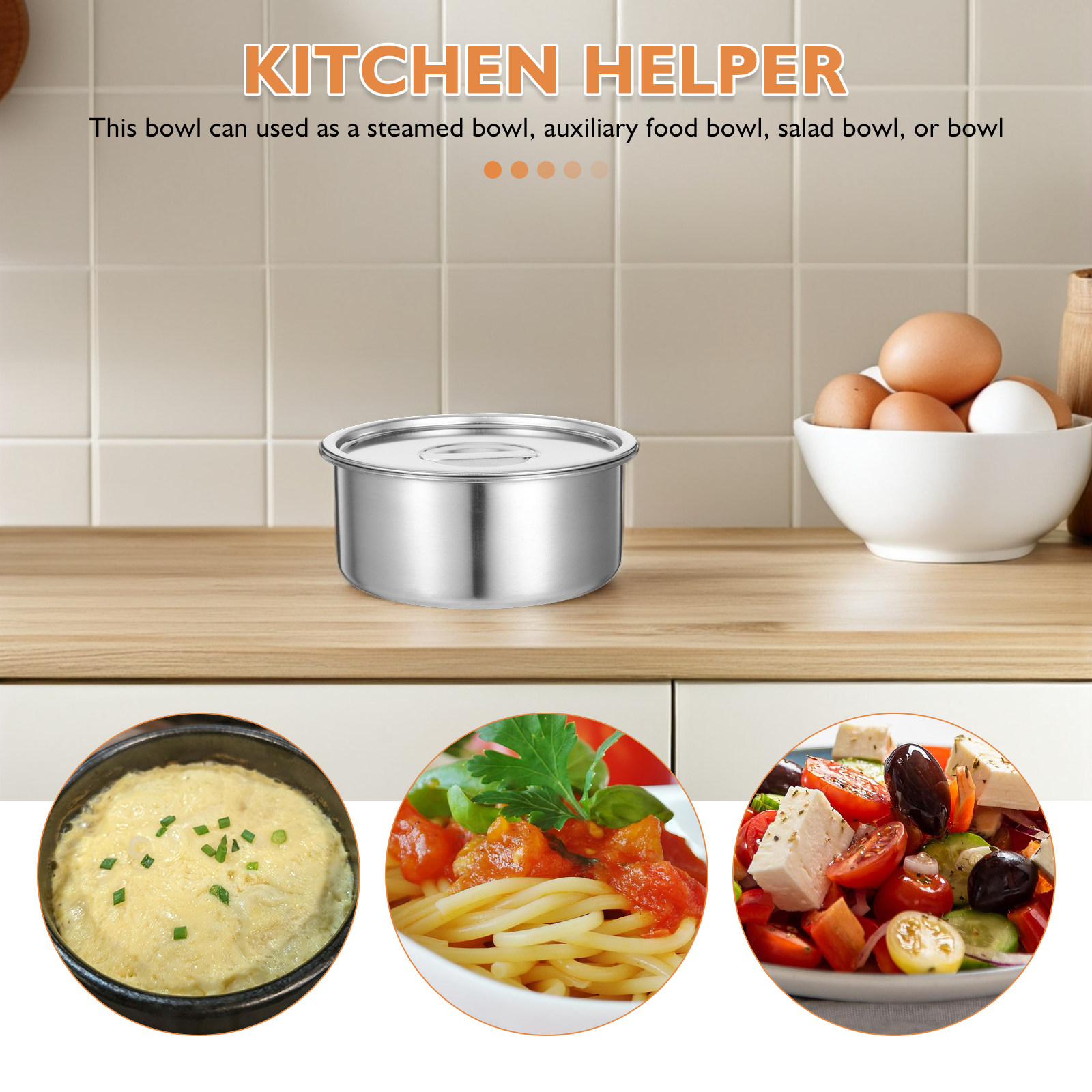 Tigela de Aço Inoxidável para  - Meal Prep Restaurant avaliação e preço