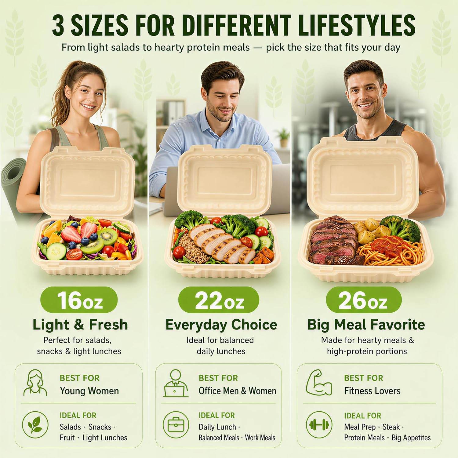 Pacote com 50 Recipientes Clam - Meal Prep Box avaliação e preço