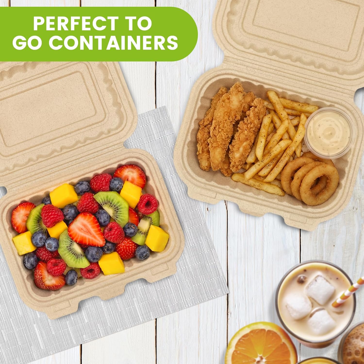 Pacote com 50 Recipientes Clam - Meal Prep Box avaliação e preço