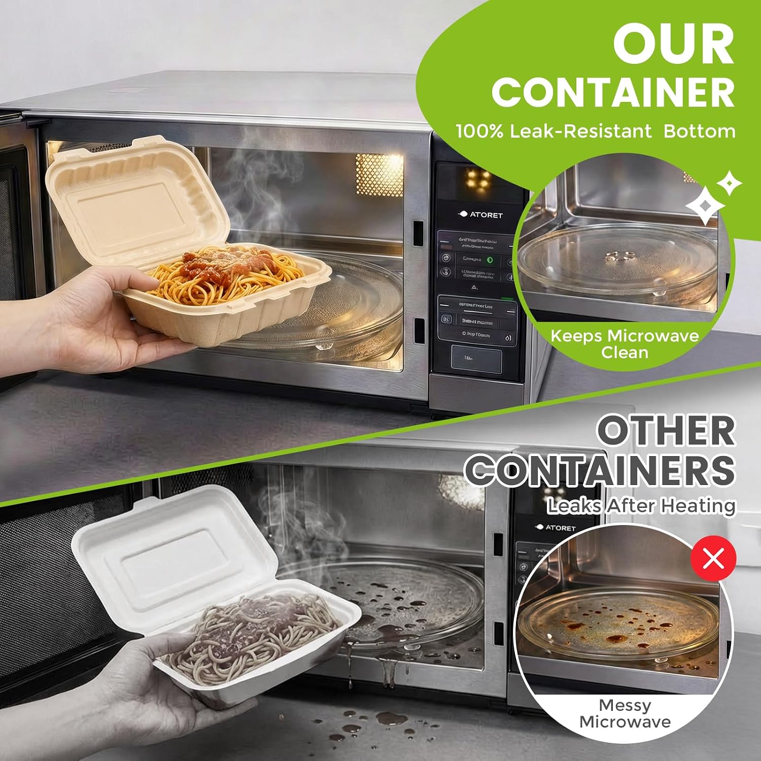 Pacote com 50 Recipientes Clam - Meal Prep Box avaliação e preço