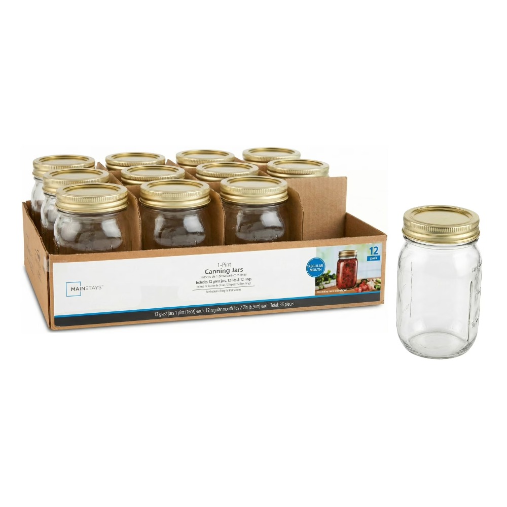 Potes Mason de 16oz da Mainsta - Meal Preparation avaliação e preço