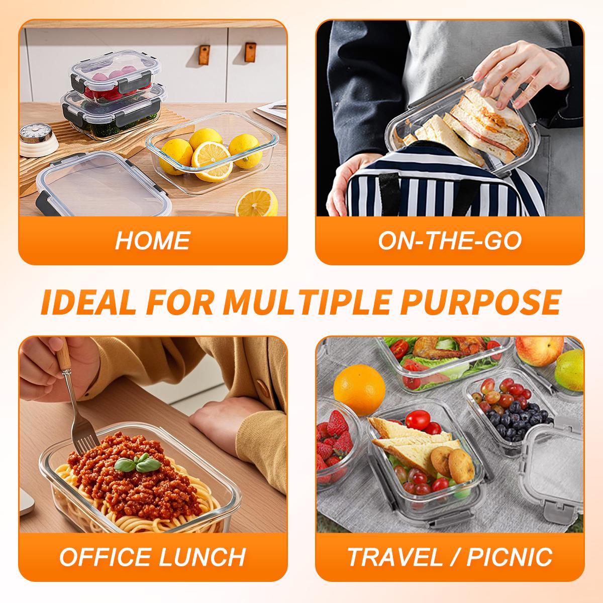 Conjunto de 10 Recipientes de  - Meal Prep Glass Containers With Lids avaliação e preço