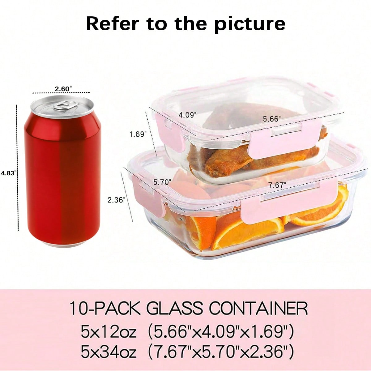 Conjunto de 10 Recipientes de  - Meal Prep Glass Containers With Lids avaliação e preço